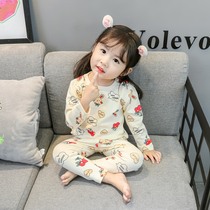 Girls spring dress 2021 new children cartoon home clothing cute cartoon baby girl pajamas autumn suit