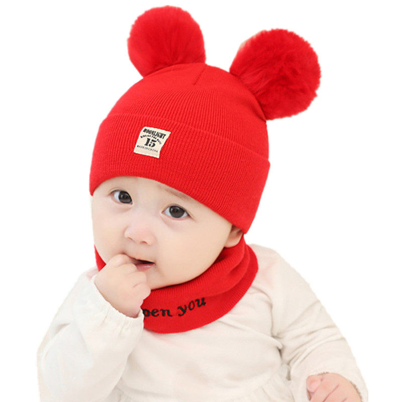 Baby hat 03612 months male and female baby wool cap thickened warm