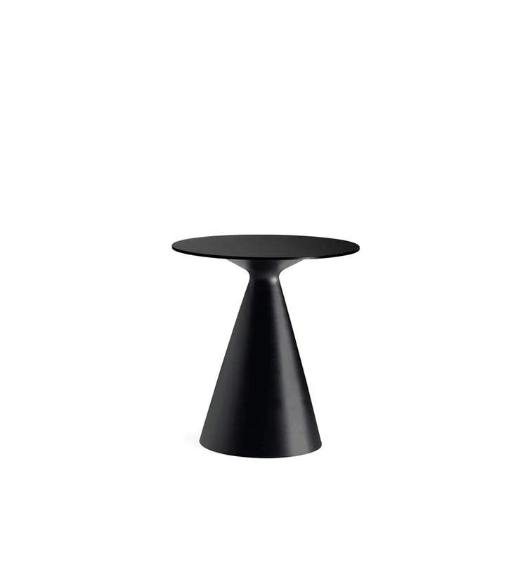 Fineline sáng tạo đồ nội thất nhà thiết kế nội thất CONE TABLE bàn cà phê hình nón bàn ăn bằng thép mặt kính nhỏ - Bàn trà