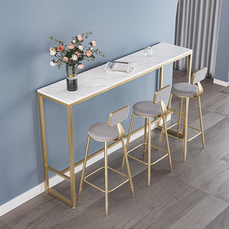 Nordic Minimalist Bar Table, Milk Tea Shop Table and Chair Set, Bar Stool, Bar Chair, Bar Table, High Table, Wall-Mounted Long Table
