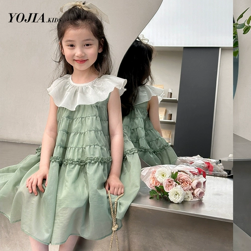 Летнее платье, юбка, милый наряд маленькой принцессы, летняя одежда, в западном стиле, юбка-пачка