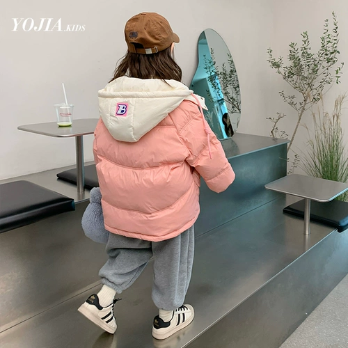 yojia Пуховик, бархатная детская утепленная куртка, в западном стиле, детская одежда, утиный пух