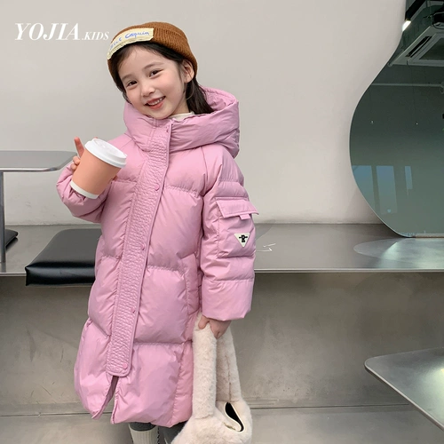 Бархатный зимний пуховик, детская утепленная куртка, детская одежда