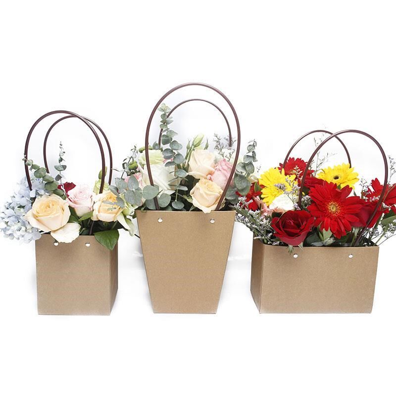 Hand-held flower boxPackaging boxGift boxFlower boxFlower mud flower arrangement materialValentine's Day packagingTote bagKraft paper bag