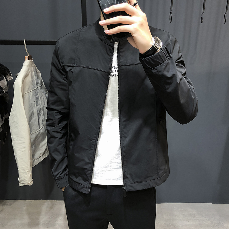 Fugui Bird Stand-up Collar Pilot Jacket Male Korean Version Trend Casual Baseball Uniform 100 hitch for business and men's jacket