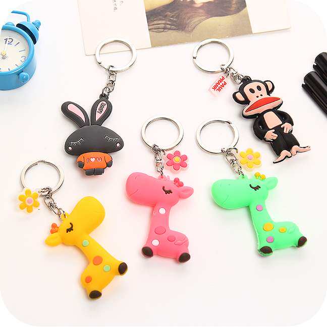 Korea cute couple cartoon keychain hanging parts