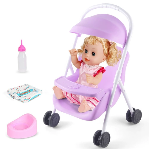 Реалистичная детская семейная коляска, игрушка, кукла для раннего возраста