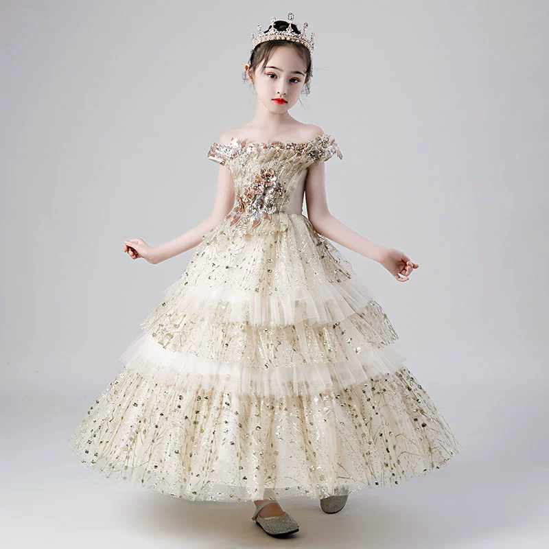 Váy dạ hội trẻ em, cô gái hoa, váy cưới - Váy trẻ em