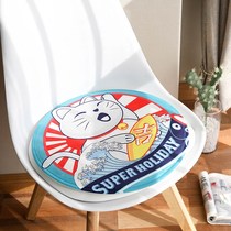 Cartoon chair cushion round stool cushion dining chair cushion round cushion student four seasons non-slip sponge cushion small bench round cushion