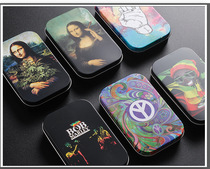 Tobacco box Portable moisturizing sealed metal storage box Cigarette box Ultra-thin creative personality tobacco box funny cigarette box