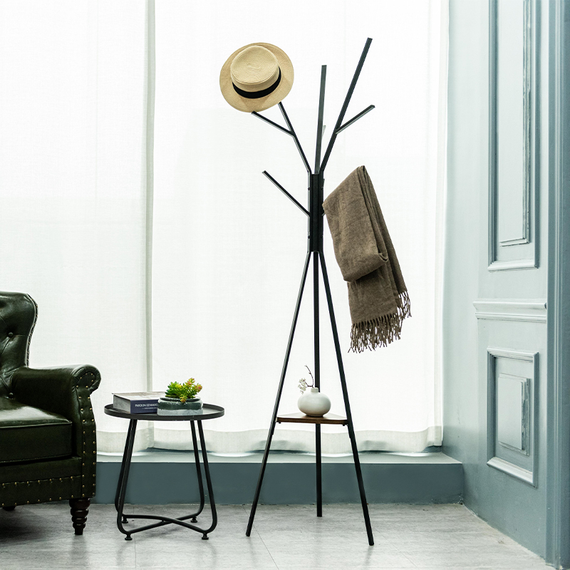 Nordic ins light lavish clothes rack Home clothes rack floor hangers modern minimalist net red bedroom clothing hat rack