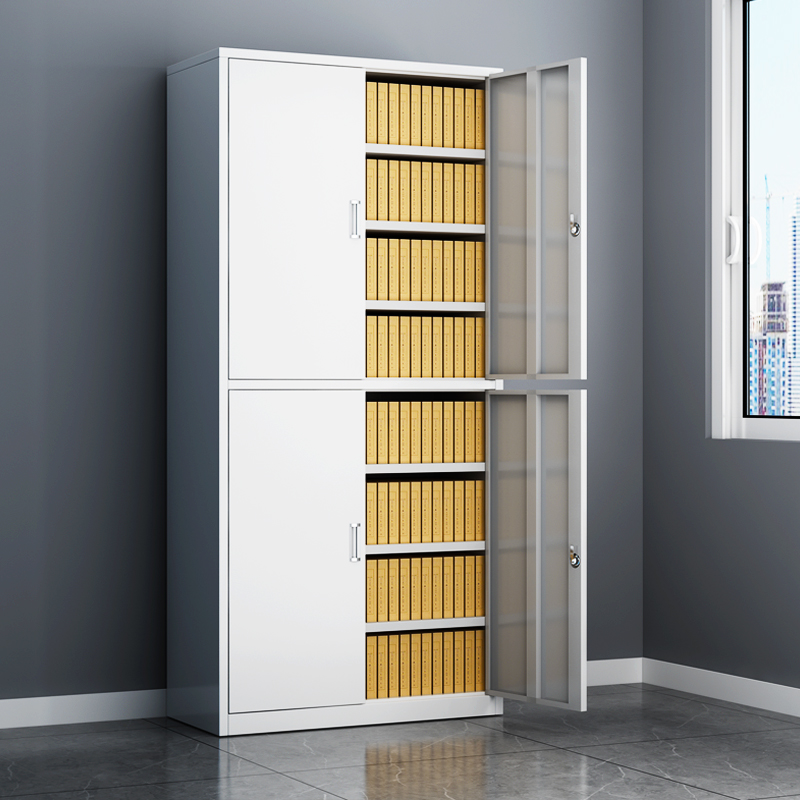 Thickened file cabinet iron cabinet data cabinet steel whole body split five-section file cabinet with lock storage office cabinet