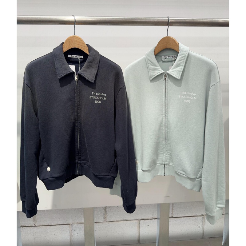 Blcgtnt Fw26 89% Cotton 11% Linen 1996 Two-Tone Vintage-Style Unisex Couple Zipper Jacket Trendy Blcgtnt Fw26 89% Cotton 11% Linen 1996 Two-Tone Vintage-Style Unisex Couple Zipper Jacket Trendy