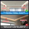 Surface-Mounted Linear Lighting for Living Room, Ceiling-Free Wall Washing, Linear Lighting for Bedroom, Upward Lighting, Invisible Reflective Light Strip with Groove