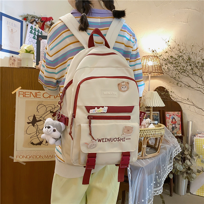 French counter Cins Kuku~ new school bag ins female Korean version of Harajuku middle school student backpack Japanese backpack