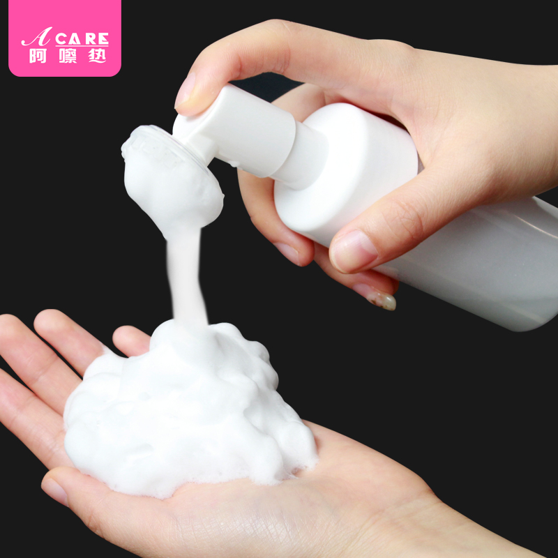 Mousse Bubbling Bottle of Bubbling Bottle Press-type Facial Cream Wash Face Brush With Foam Finish And Bottle Silicone Brushed Head