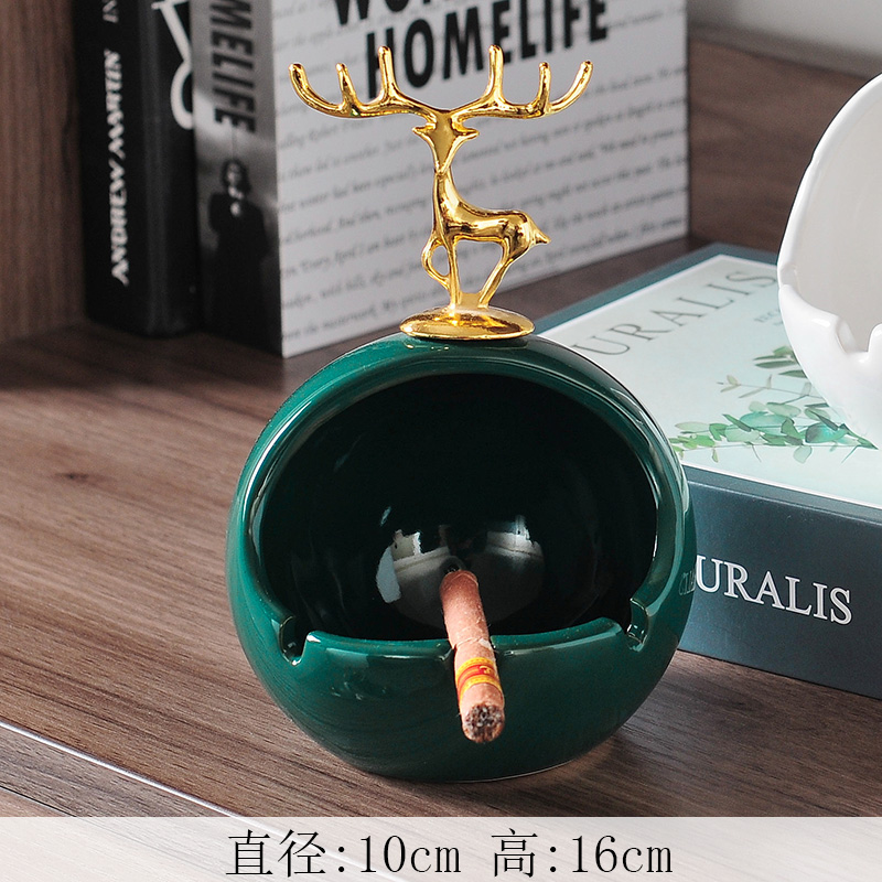 Little Green Deer HeadXiaojin Deer ornaments Storage ornament originality a birthday present room desktop Porch TV cabinet wine cabinet Arts and Crafts
