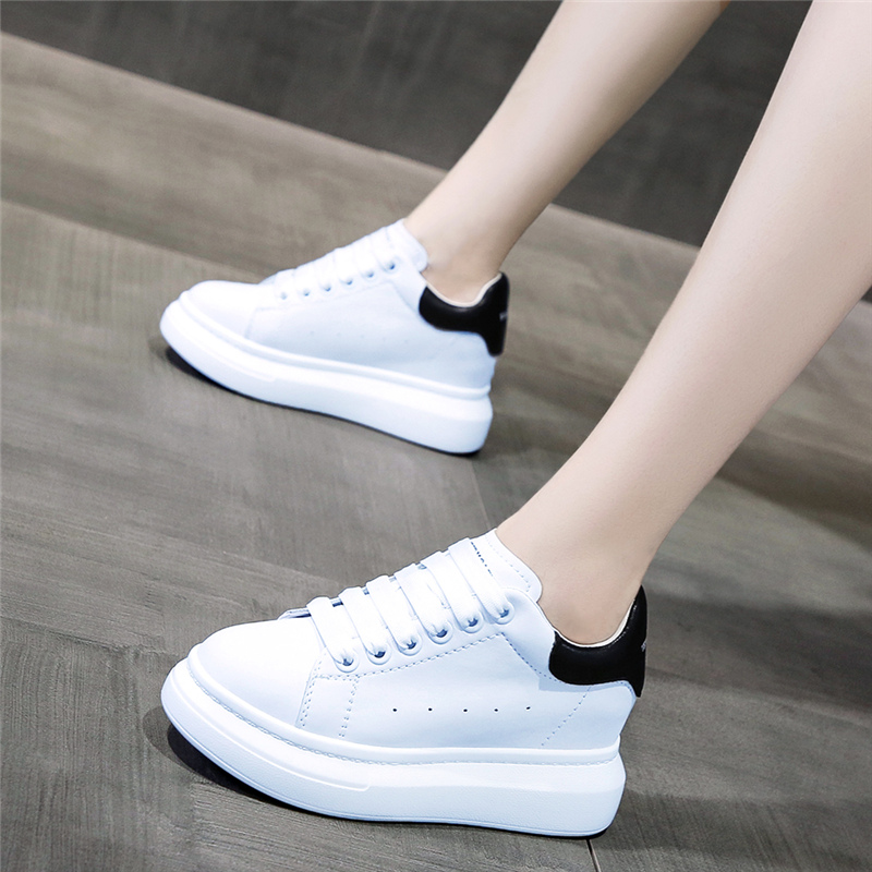 Thick Bottom Small White Shoes Women 2022 New Shoes 100 Hitchhiking Pastry Casual Sneakers Bursting Inside Heightening Women's Shoes Board Shoes
