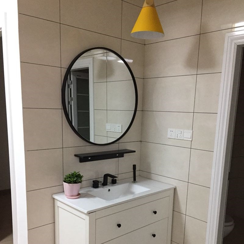 Wall-mounted round mirror Bathroom Mirror Cosmetic Mirror Cosmetic Mirror cosmetic mirror Hyun Guan Mirror Wall-mounted Mirror Big Round Mirror