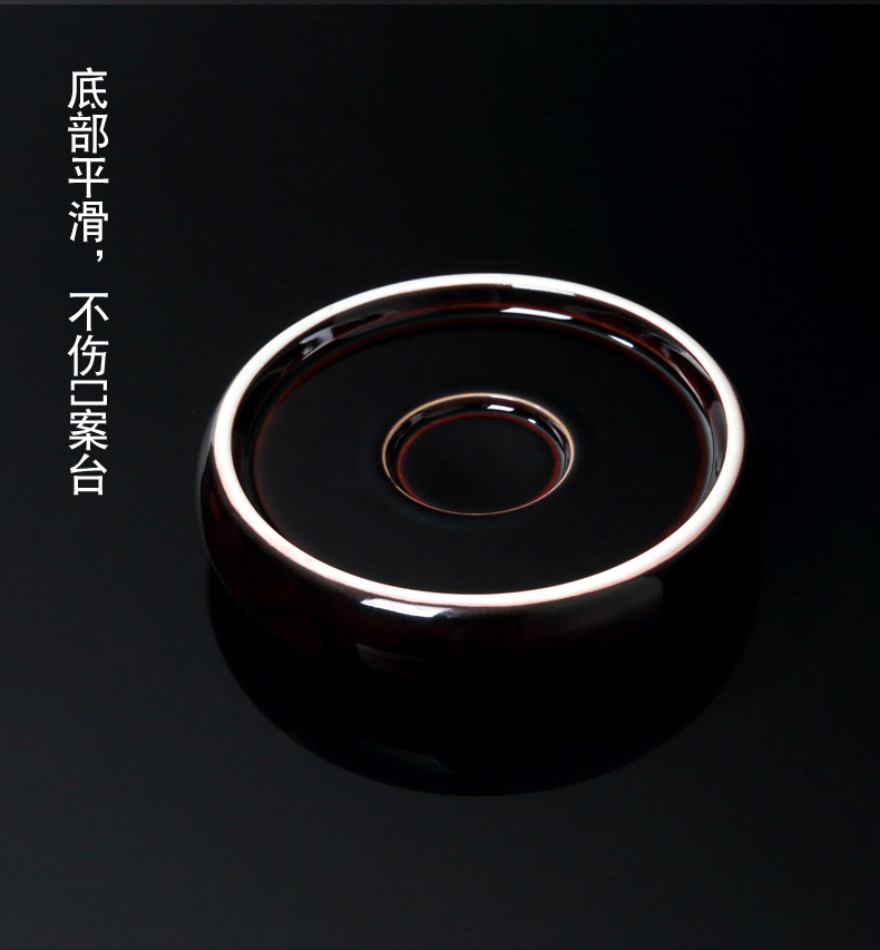 Up with jingdezhen ceramic green was konoha temmoku lamp cover rear cover the lid holder frame pot bearing bearing kung fu tea tea accessories