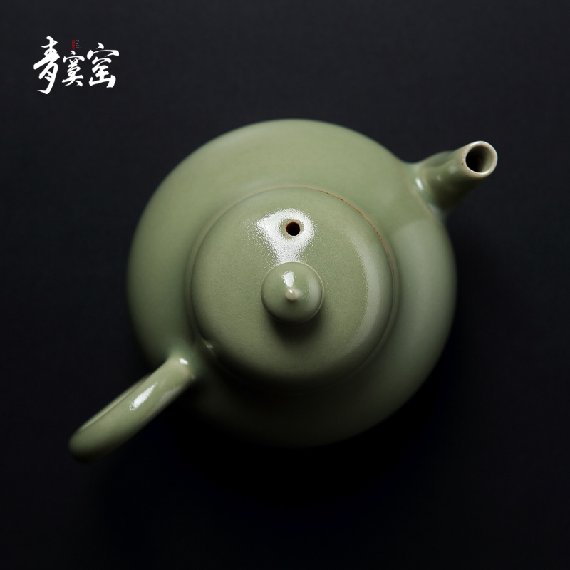 Maintain secretary glazed green was jingdezhen ceramic cups masters cup personal kung fu sample tea cup manually on the teapot