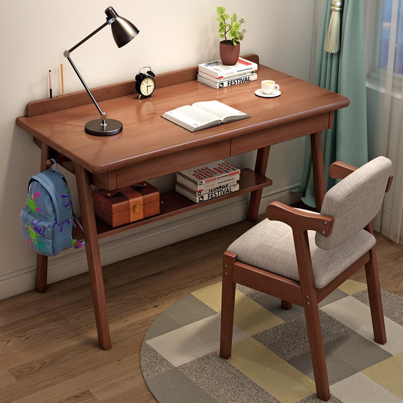 Nordic solid wood simple bedroom desk table home student learning desk computer desk ins small apartment