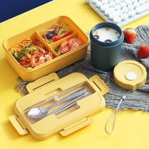 Insulated lunch box office workers students portable divider cute girl heart Japanese lunch box with soup large capacity