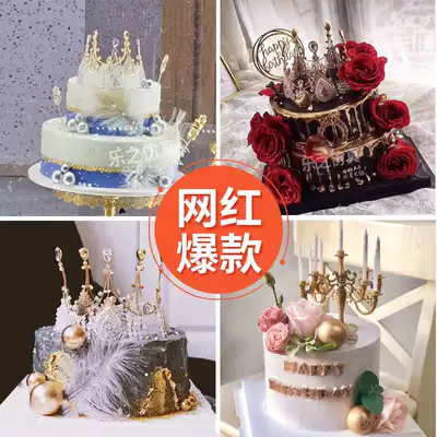 Simulation Crown Cake model Net red pop fake cake shop window decoration samples can accept customization