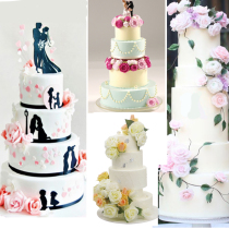  Simulation cake model multi-layer three-layer five-layer high-end flowers fake cake window sample wedding shooting new style