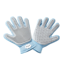 Sandwich silicone pet cat grooming gloves cat hair removal brush dog bathing massage comb hair sticking device