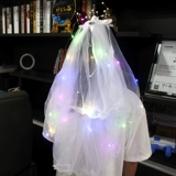 Девочки с светящимися вуалью дети с лампами с лампами, короной, Sulang Soft Yarn Super Umermital Boad, фотографируйте, чтобы жениться под подружками невесты.