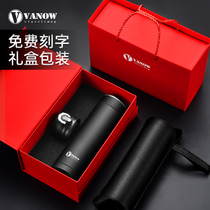 British Vanow high-end thermos cup boys ladies 316 custom printed logo lettering gift box tea cup water Cup