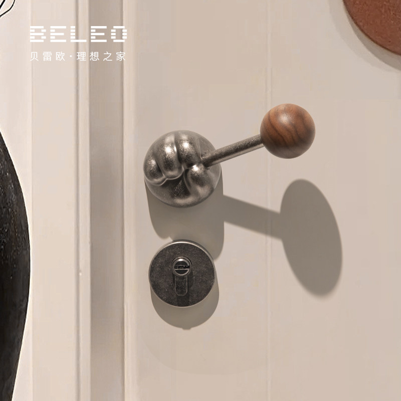 Berio [shepherd] walnut bedroom door lock magnetic suction silent room ...
