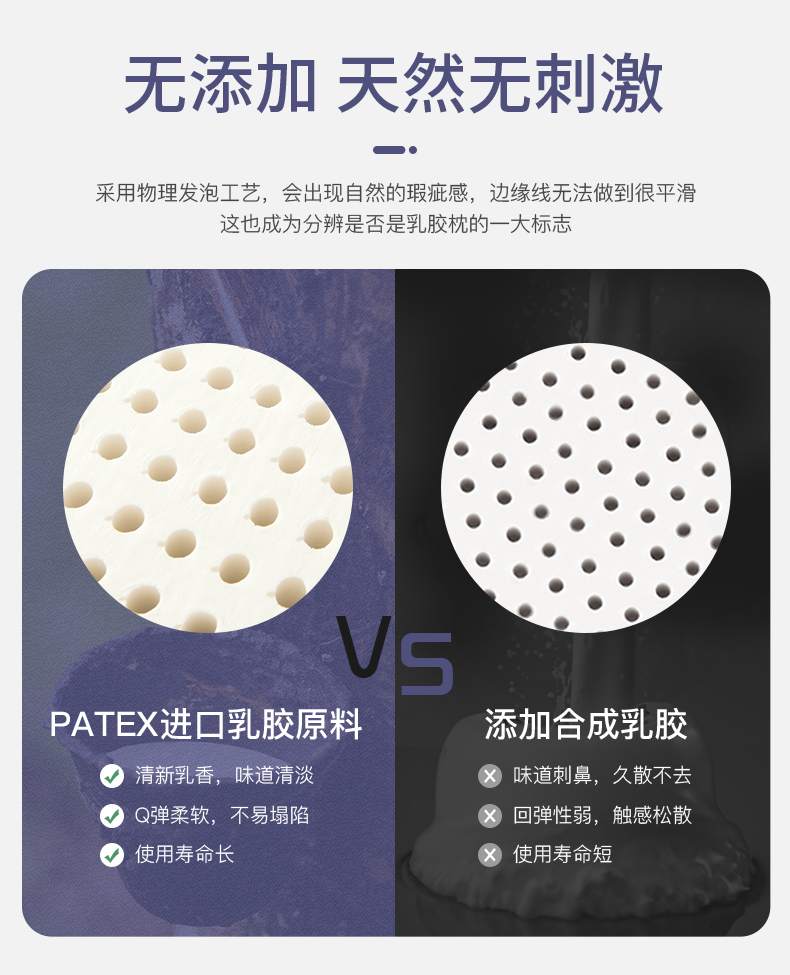 泰国原装进口 90%天然乳胶含量 PATEX 天然乳胶枕 券后98元包邮 买手党-买手聚集的地方