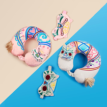 This is the Handcraft Original National Wind Tiger pattern Slesleeping Divine Instrumental Travel Suit Combination U Pillow Eyeshade