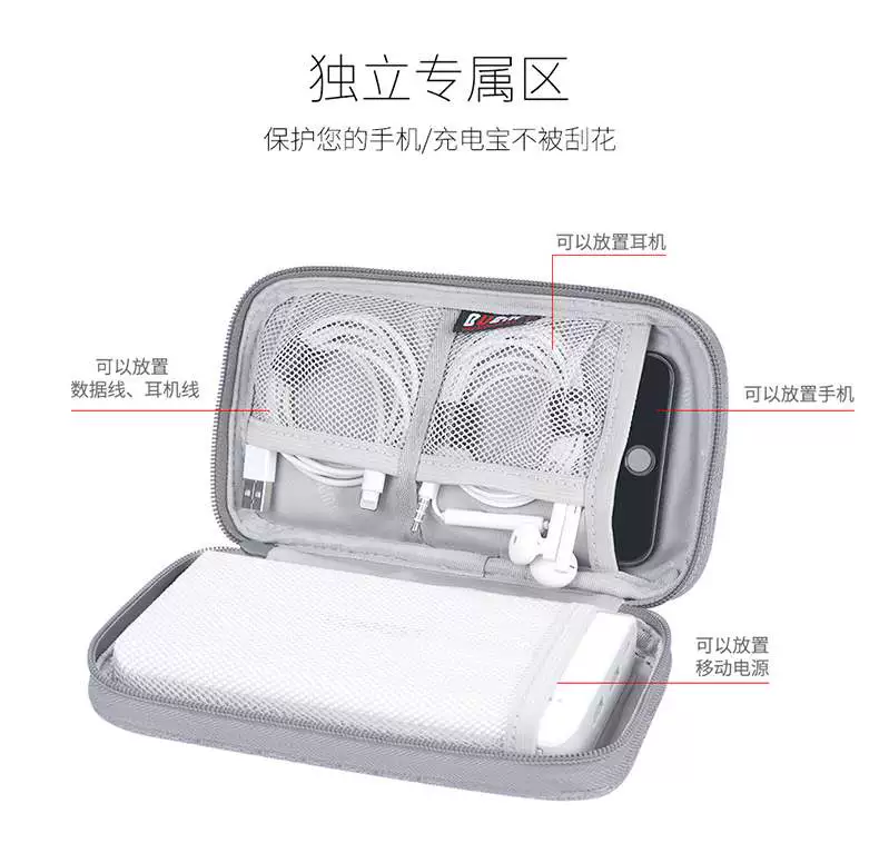 . Sạc túi lưu trữ kho báu Xiaomi Roman Shi điện thoại di động túi sạc hộp hộp phụ kiện kỹ thuật số hoàn thiện túi - Lưu trữ cho sản phẩm kỹ thuật số