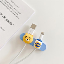 Desktop data cable organizer organizer storage buckle cartoon cute bear charging cable fixer adhesive hook holder hub bedside desk headset usb anti-winding hanging clip
