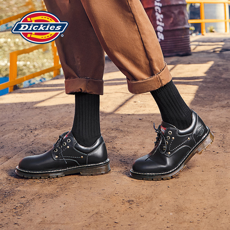 Dickies Overalls Men's Spring Summer Inn Wind Head Leather Shoes Men Leather 2022 Low Help Leisure Shoe Sub