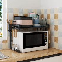 Kitchen rack countertop microwave oven retractable storage seasoning shelf oven rack kitchen storage rack