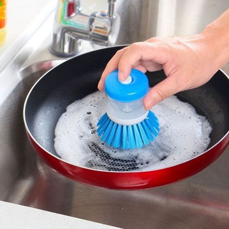 Long handle hydraulic automatic filling-in-pan brushed pot Divine Instrumental Kitchen Cleaning Brush sloths dishwashing and descaling oil stain