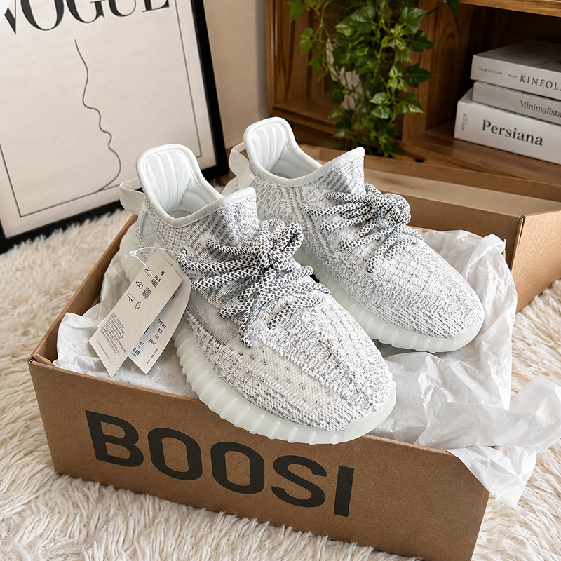 Yezi Yeezy Official Authentic Yeezy 350 Starry Sky Sneakers for Men with Popcorn Sole Shock-Absorbing Sports Shoes for Women