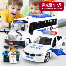 Large Number Inertial Police Car Toy Public Security 110 Boy Small Car Simulation Model 3 Year 6 Puzzle Music Early Education