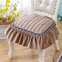 Stool cushion cushion square household living room chair Winter non-slip plush dining table chair Lace 2020 cushion cloth