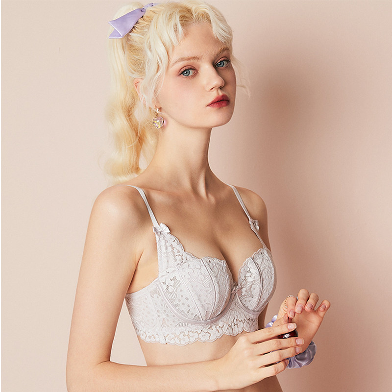 Venus bless summer thin underwear women gather small breast breast breast anti-dropping sexy French lace little cute