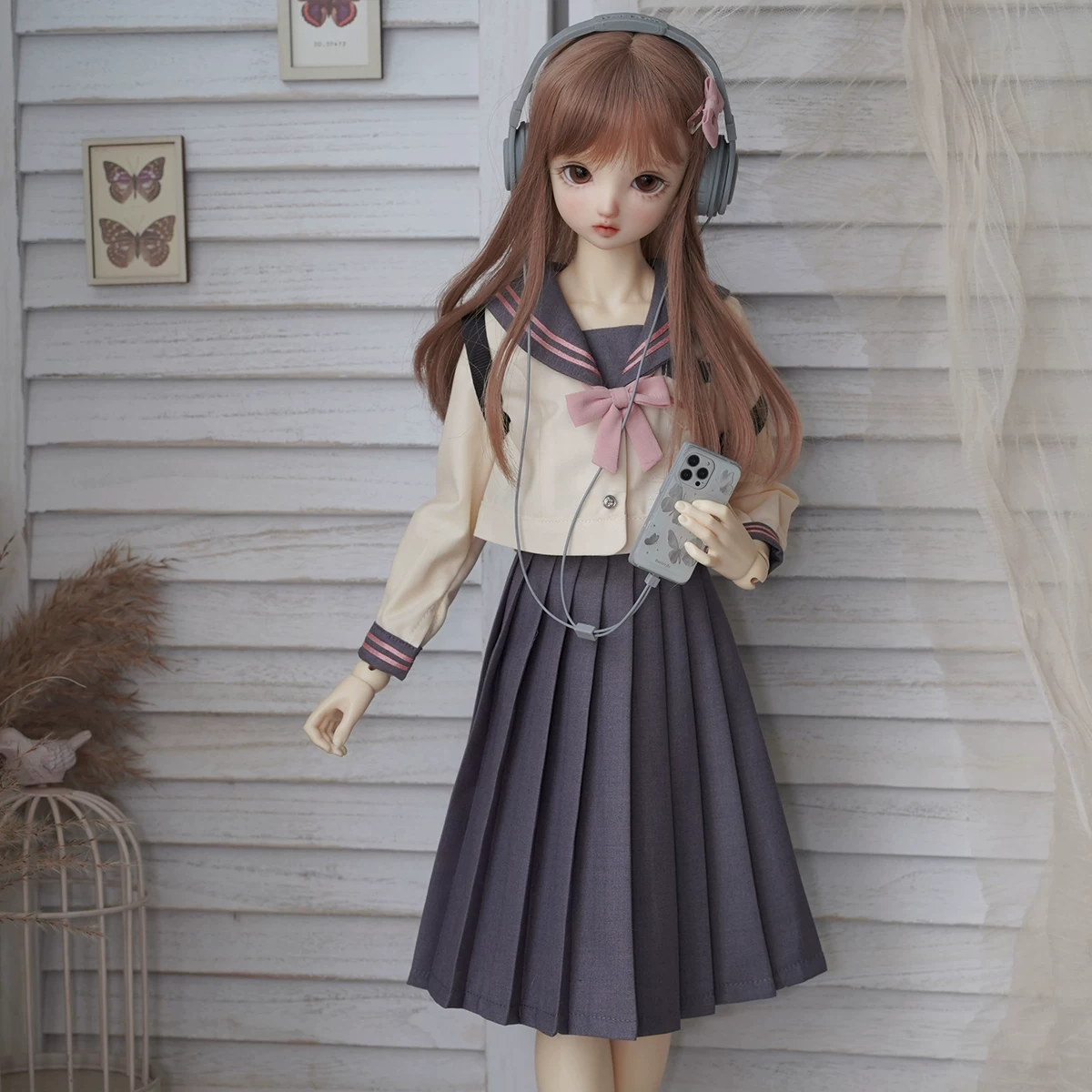 Сакура семья оригинальная BJD четыре точки Пу Си Сюангмэй 3 точки [Chunqi Женщина] JK морской костюм набор
