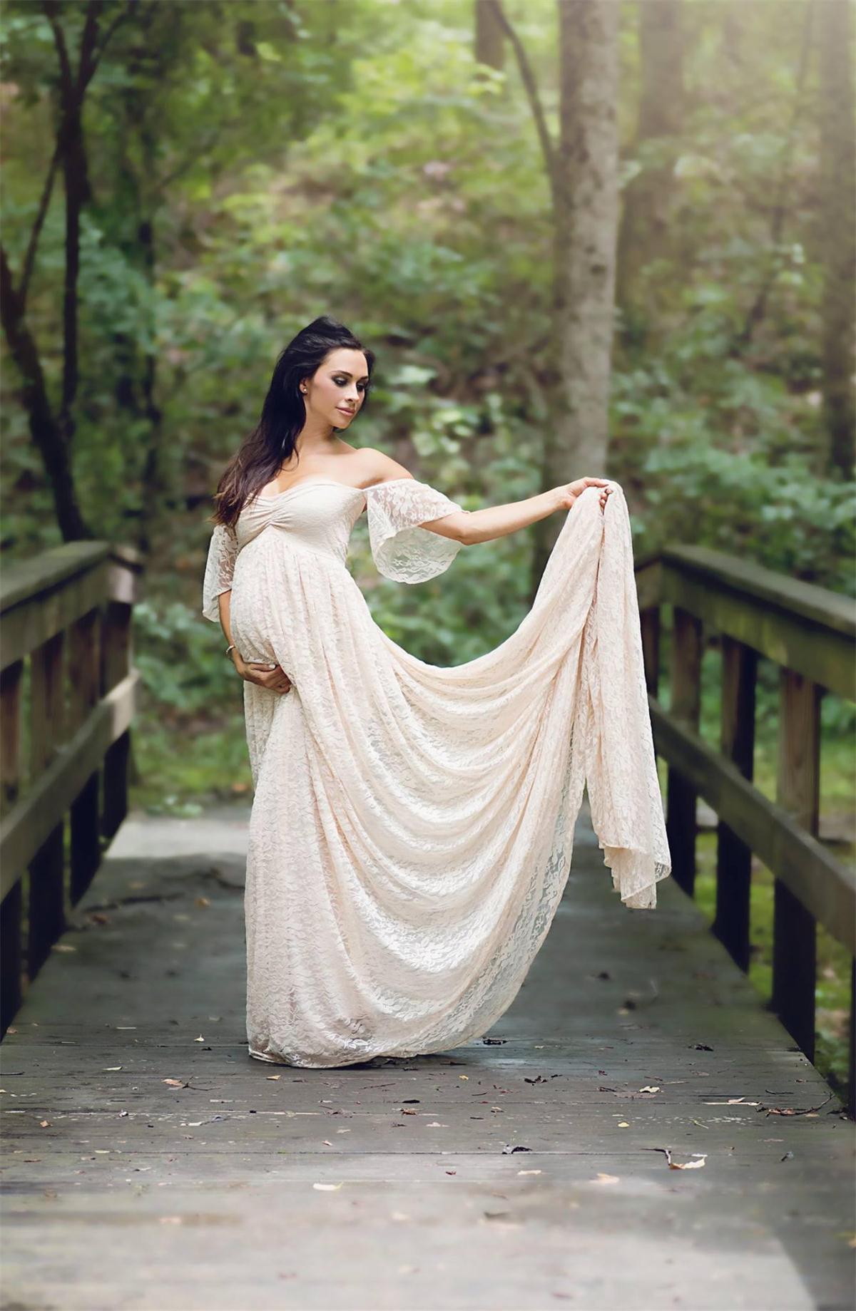 New Maternity Lace Dress Gowns for Photo Shoot Pregnant Dress 14 O1CN01QQL5MX1LFFg6Stith !!2200783051269