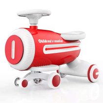  Childrens small plane twisting car anti-rollover silent wheel Adult can sit with music and light 2021 baby sliding car
