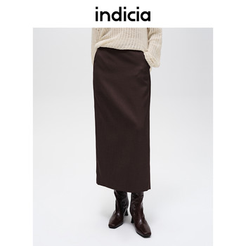Indicia marked summer brown skirt mid-length skirt shopping mall same style women's clothing 6b406qz305c
