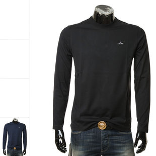 PAUL & SHARK Shark Men's Simple LOGO Tennis Wear Long Sleeve Round Neck T-Shirt C0P1093