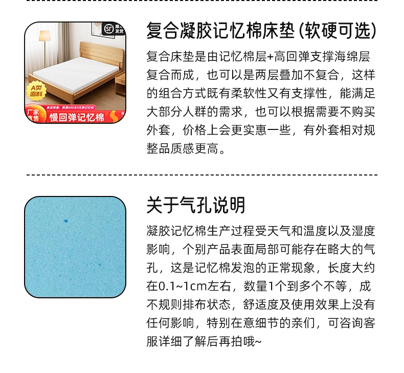 Тюфяк пены памяти 思诺记忆棉床垫软垫子床褥子褥垫铺底榻榻米床垫纯棉加厚保暖儿童 Sinuo